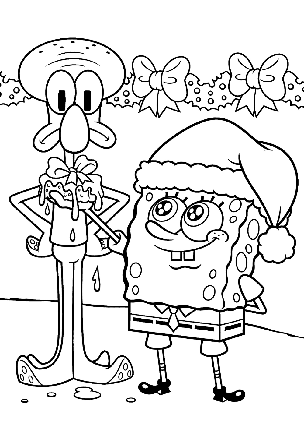 Spongebob Christmas Coloring Pages Spongebob Coloring Christmas Coloring Pages Coloring