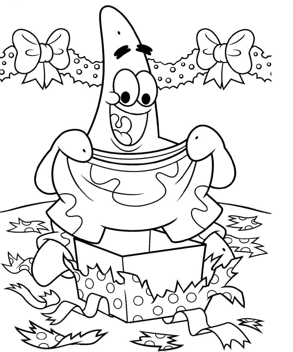 Spongebob Christmas Coloring Pages
