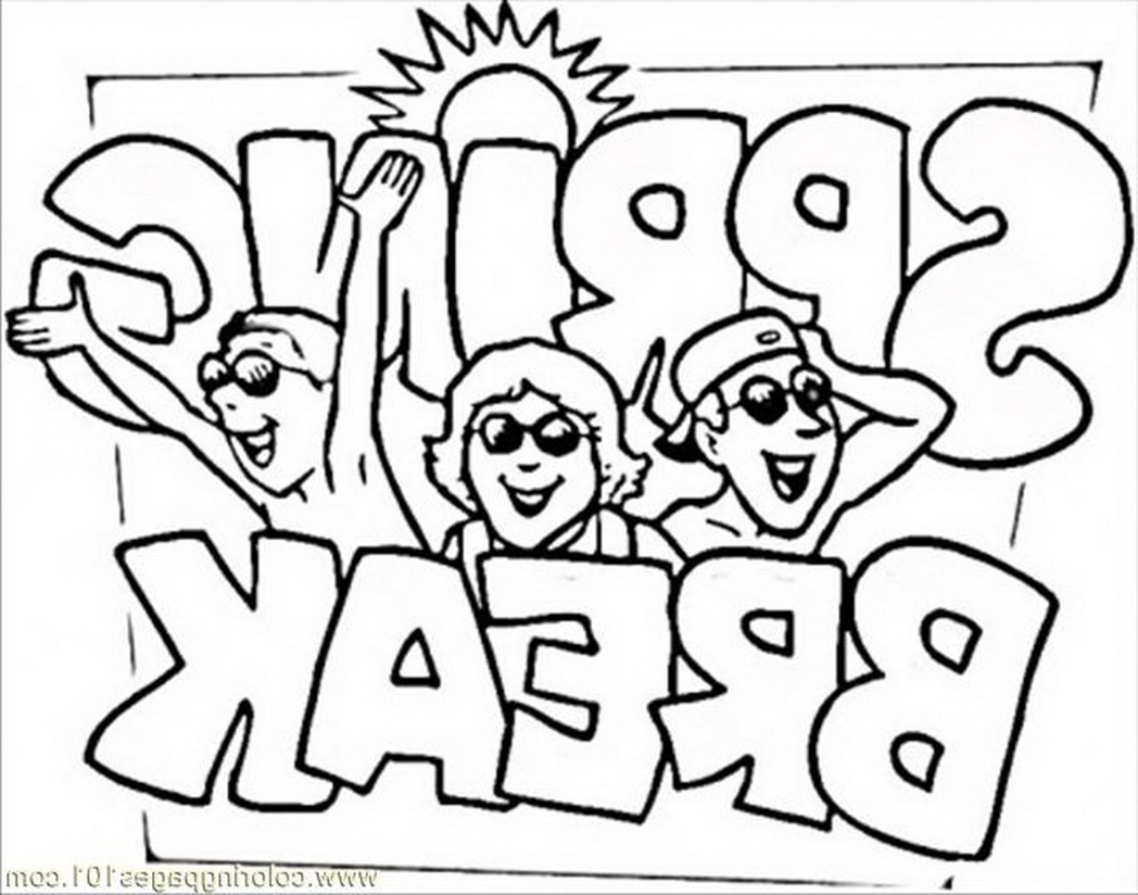 Spring Break Coloring Pages At GetColorings Free Printable Colorings Pages To Print And Color