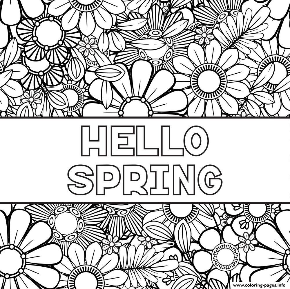 Spring Time Pictures To Color Spring Scene Coloring Pages Printable We Have Collected 35