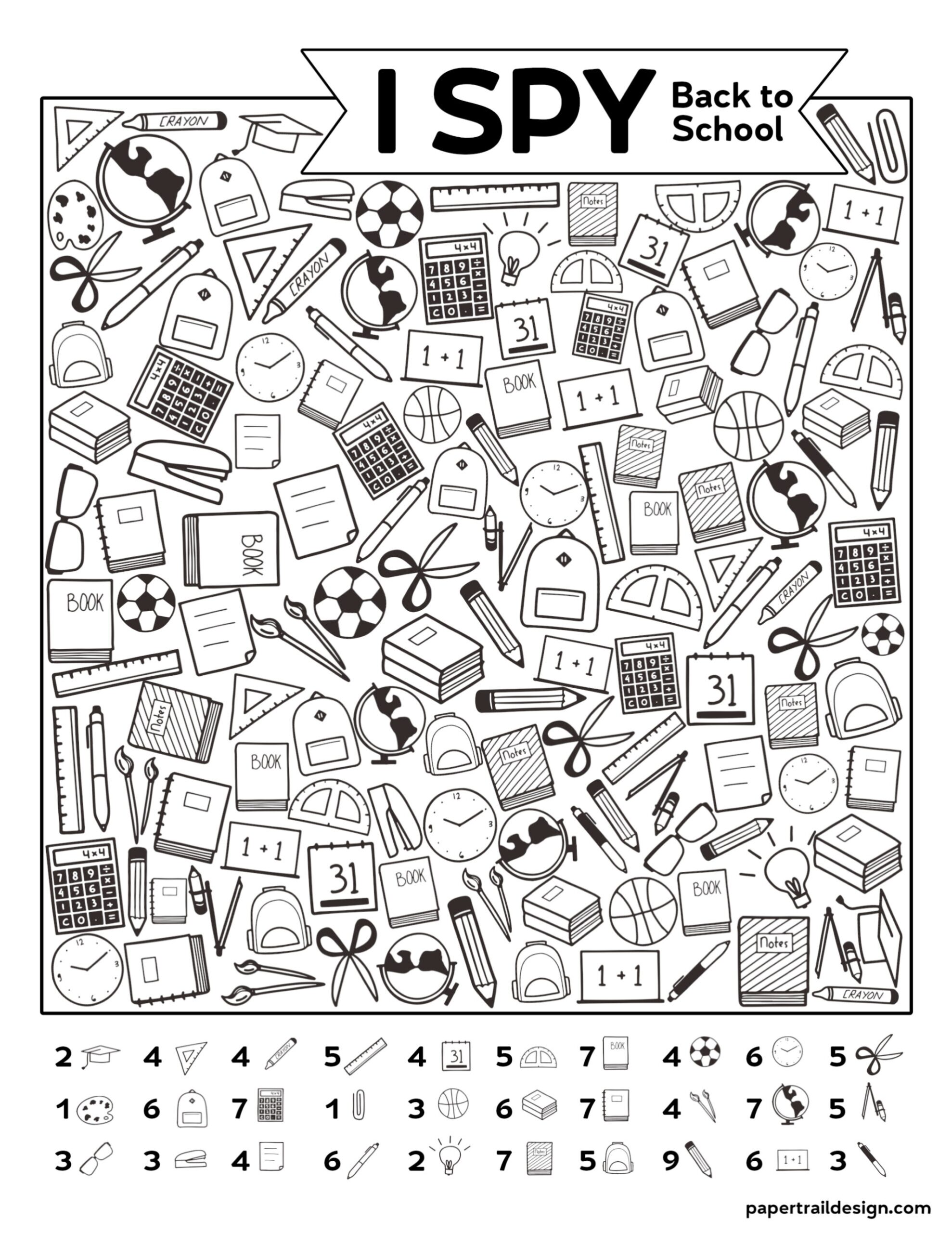 I Spy Coloring Pages