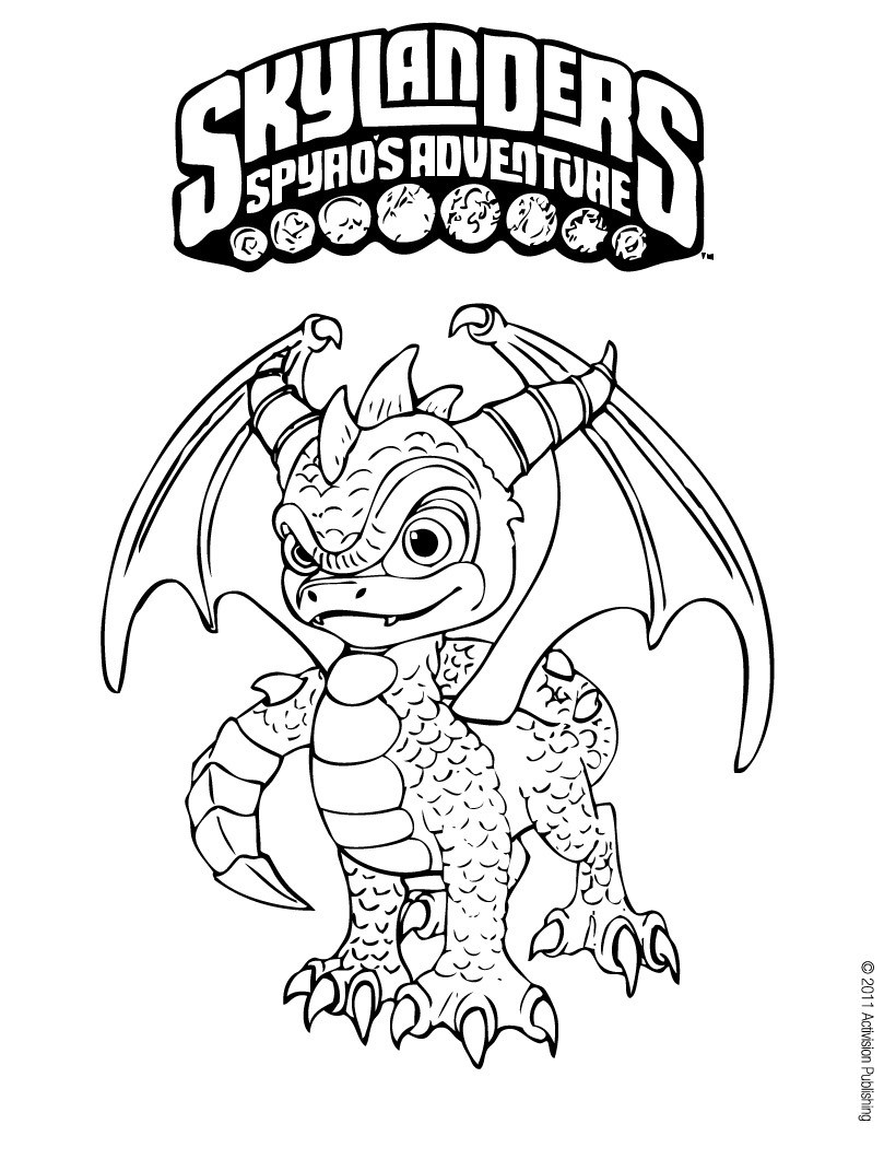 Spyro Coloring Pages Hellokids