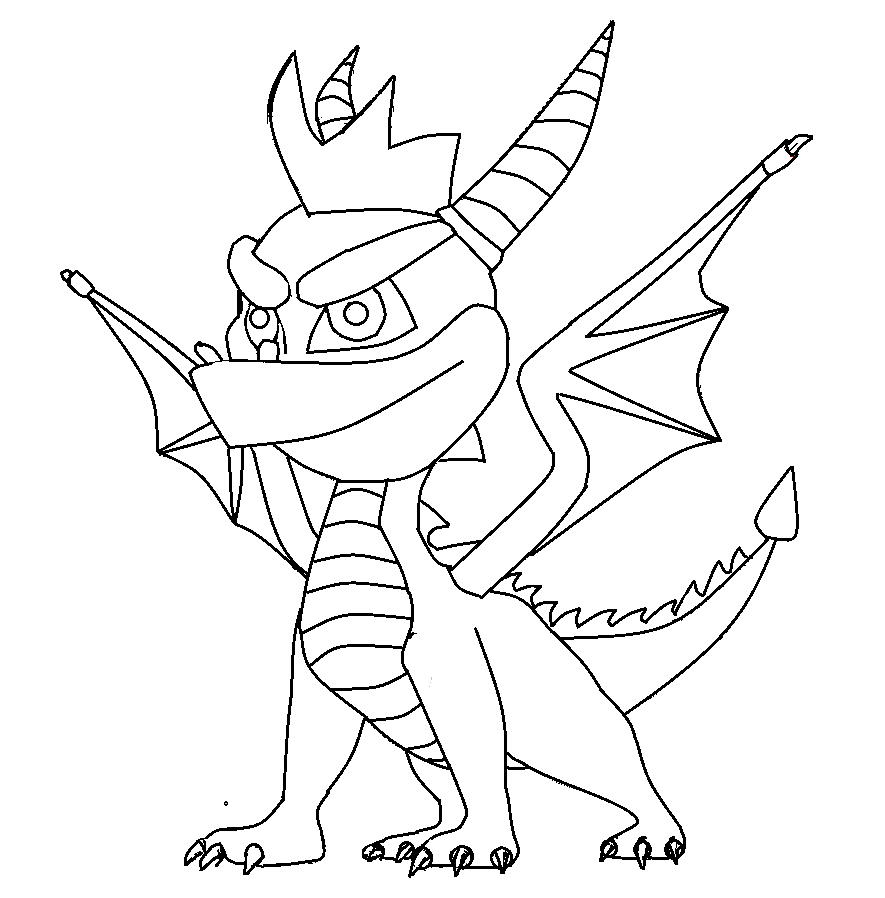 Spyro The Dragon Coloring Pages At GetDrawings Free Download