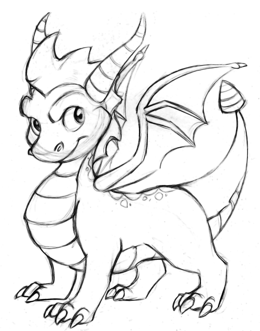 Spyro The Dragon Coloring Pages