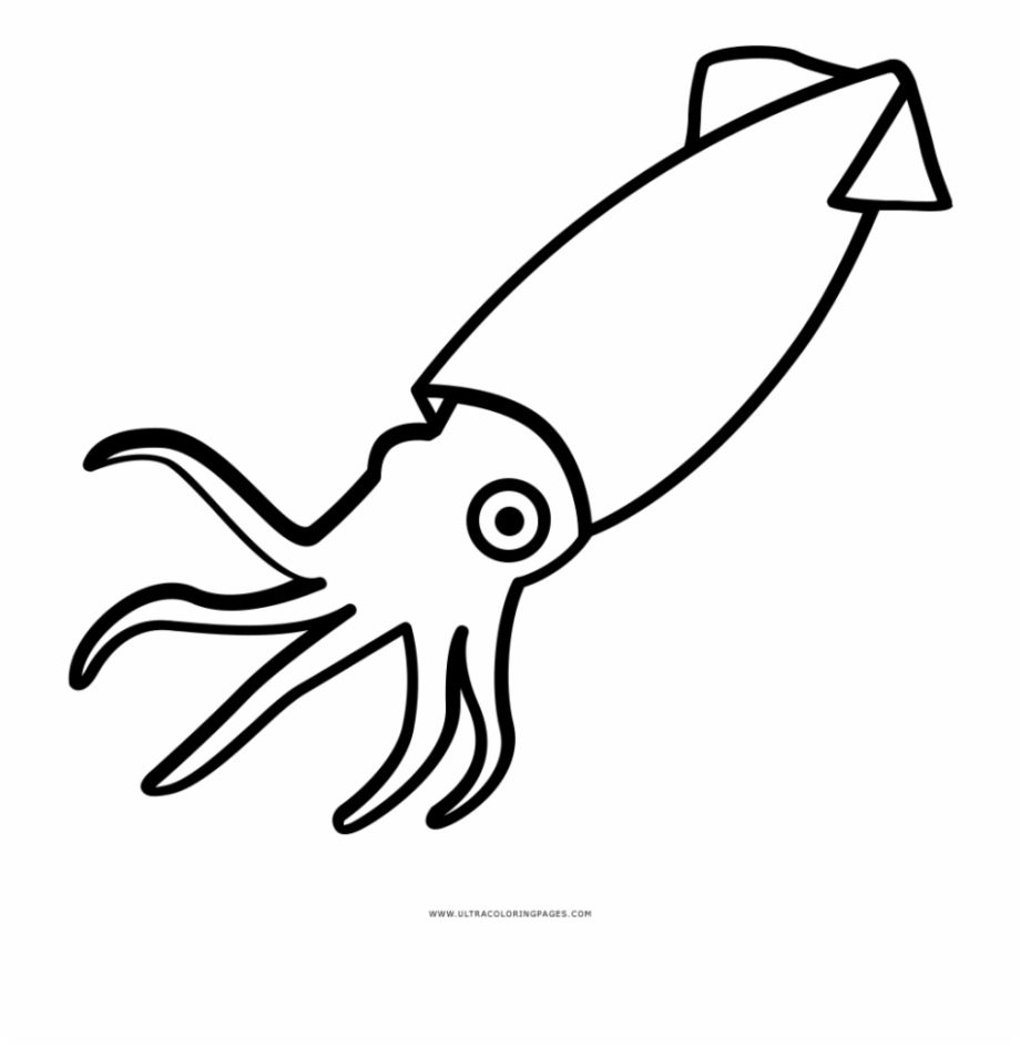 Giant Squid Coloring Page