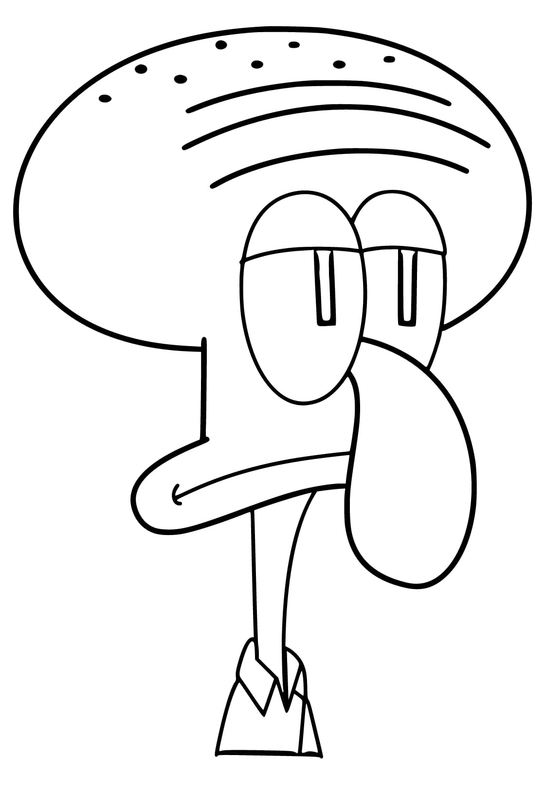 Squidward Face Coloring Page Download Print Or Color Online For Free