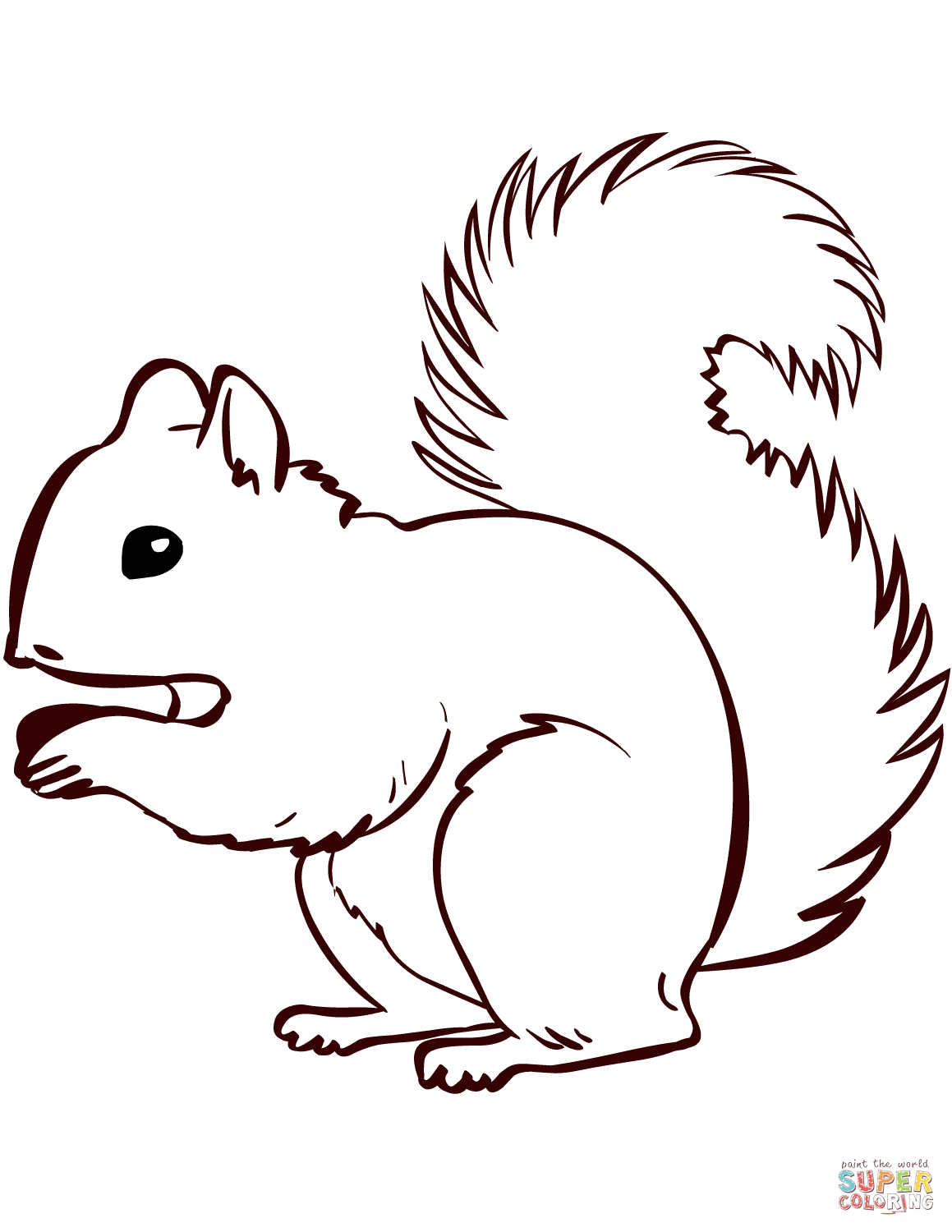 Squirrel Coloring Page Free Printable Coloring Pages Squirrel Coloring Page Free Coloring