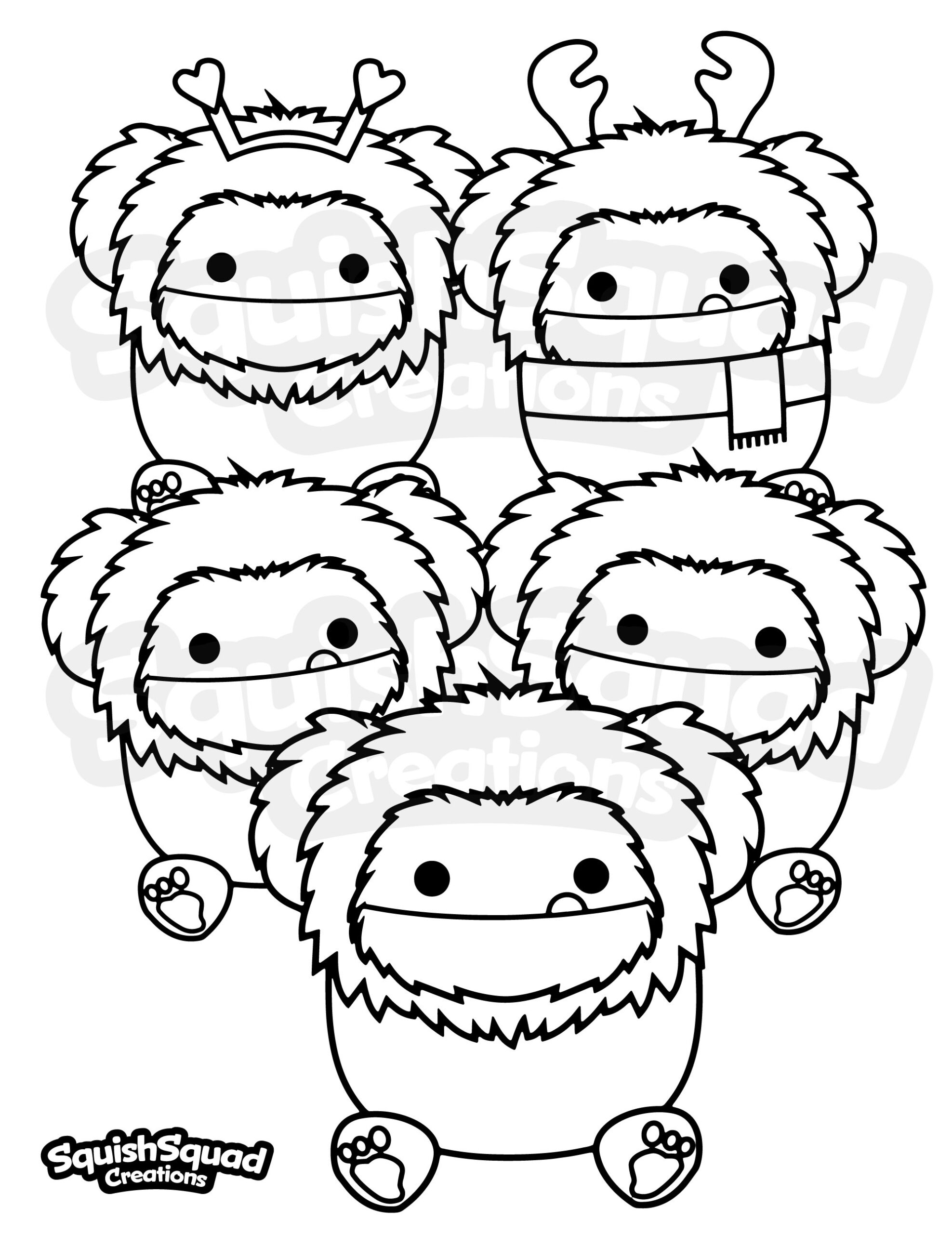 Squishmallow Coloring Page Printable Squishmallow Coloring Etsy Espa A