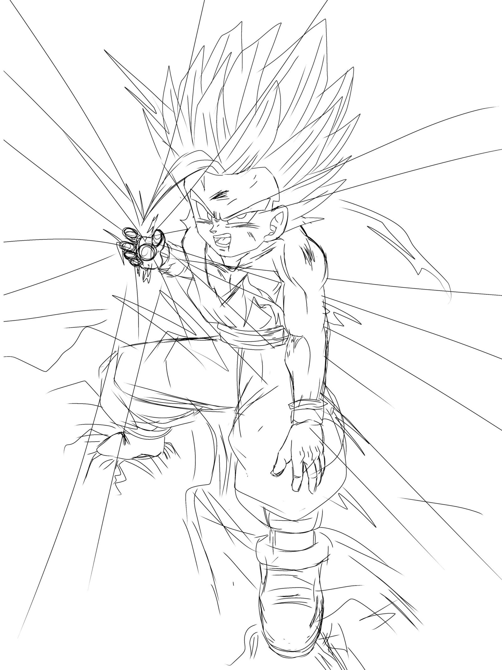 SSJ2 Gohan Coloring Pages Printable For Free Download
