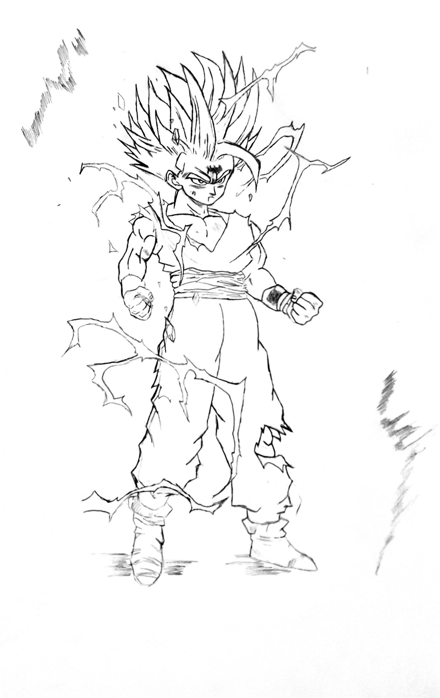 SSJ2 Gohan Coloring Pages Printable For Free Download