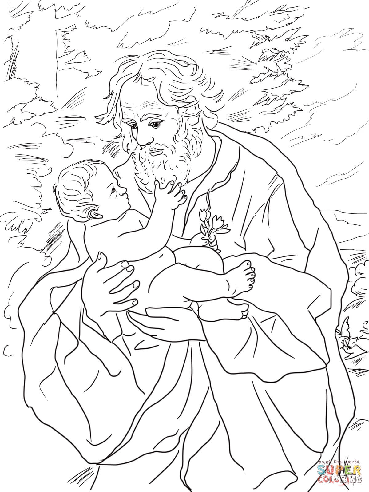 St Joseph Coloring Pages Coloring Home