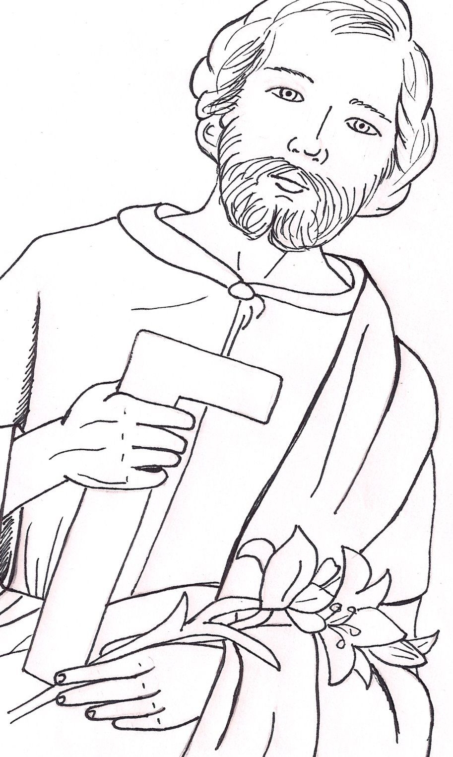 St Joseph Coloring Pages Coloring Home