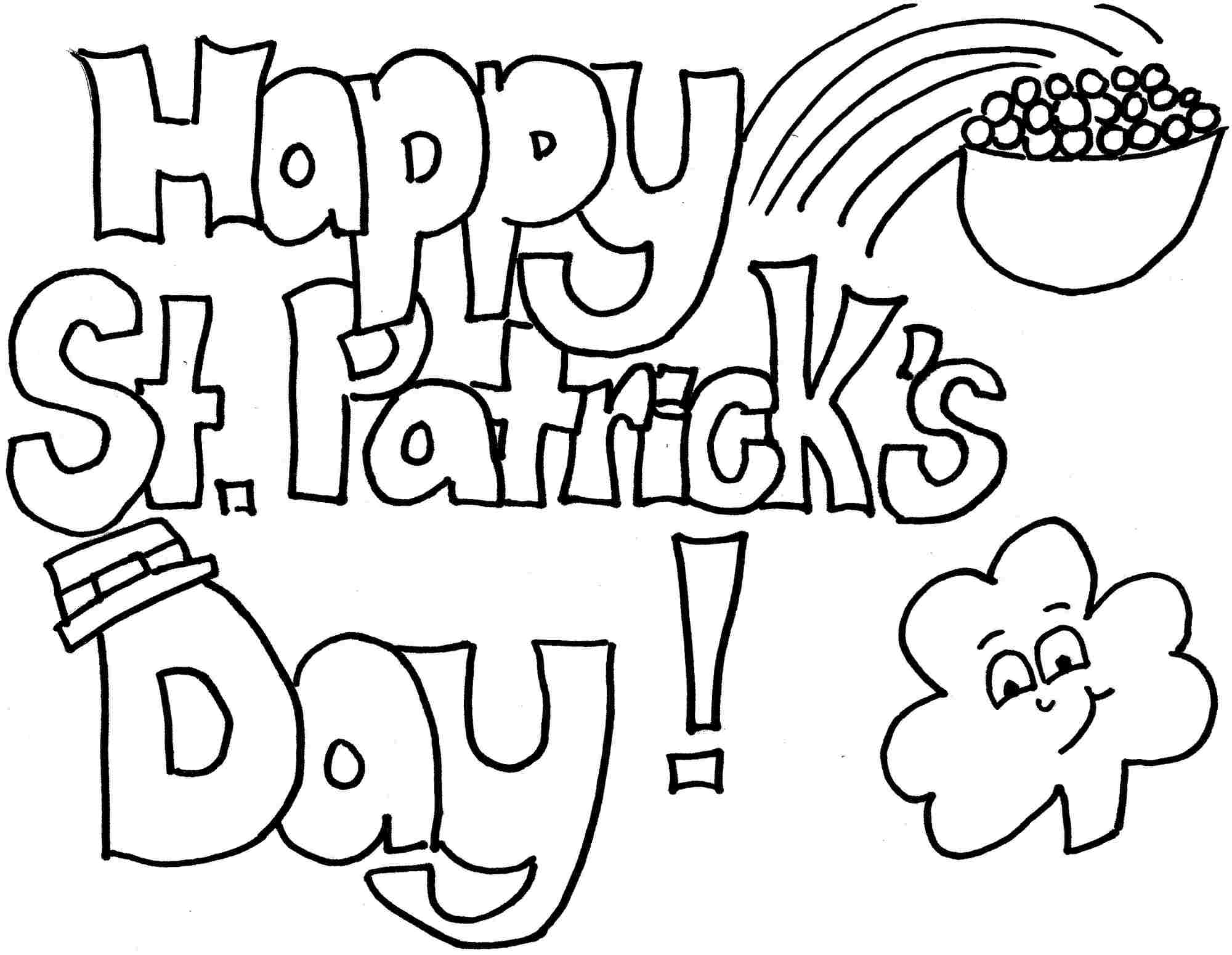 Saint Patricks Day Coloring Page