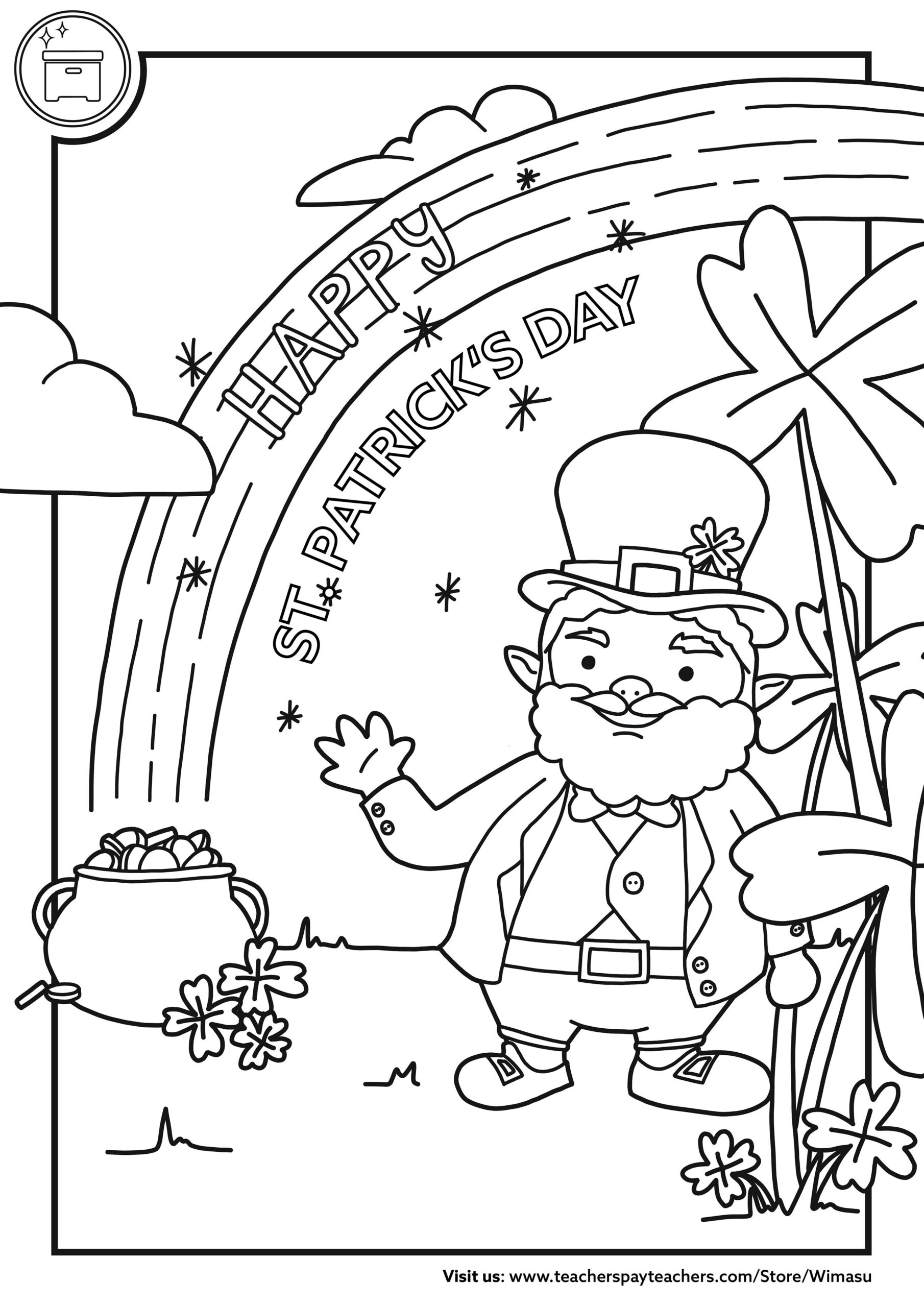 ST PATRICK S DAY Free Coloring Page Post Card By WIMASU Free Coloring Pages Christian