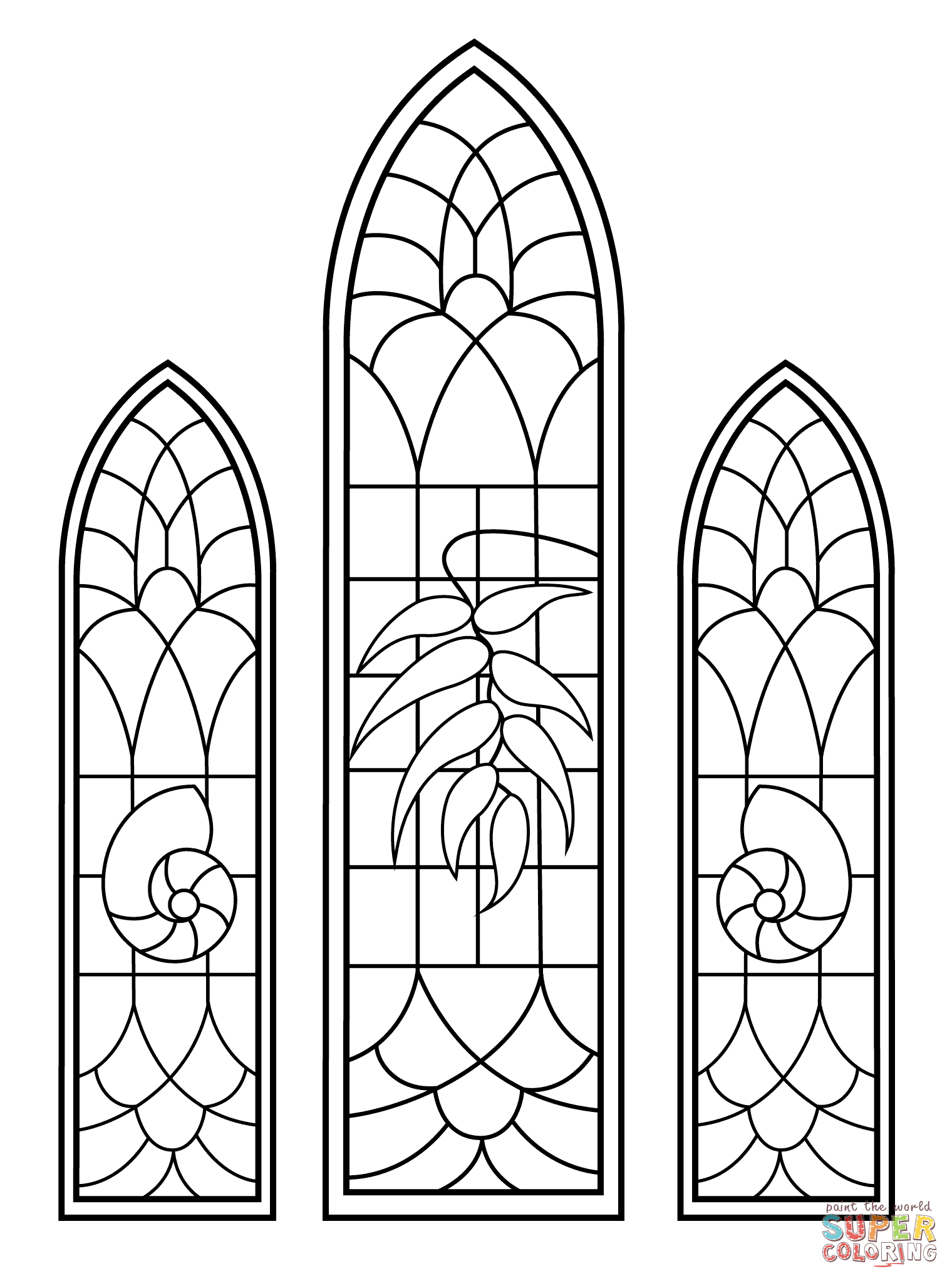 Stained Glass Christmas Coloring Pages Coloring Pages