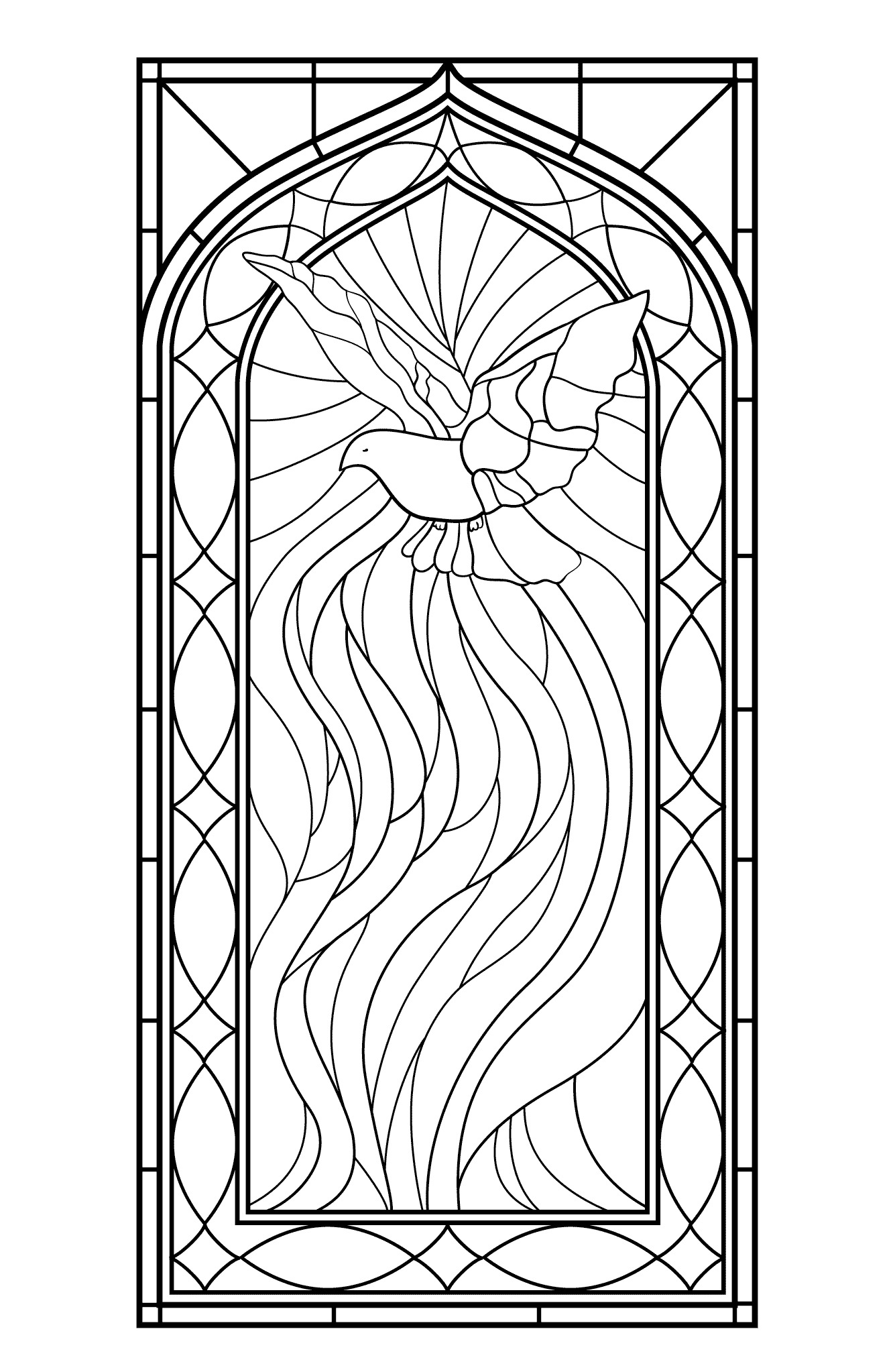 Stained Glass Coloring Pages For Adults Best Coloring Pages For Kids
