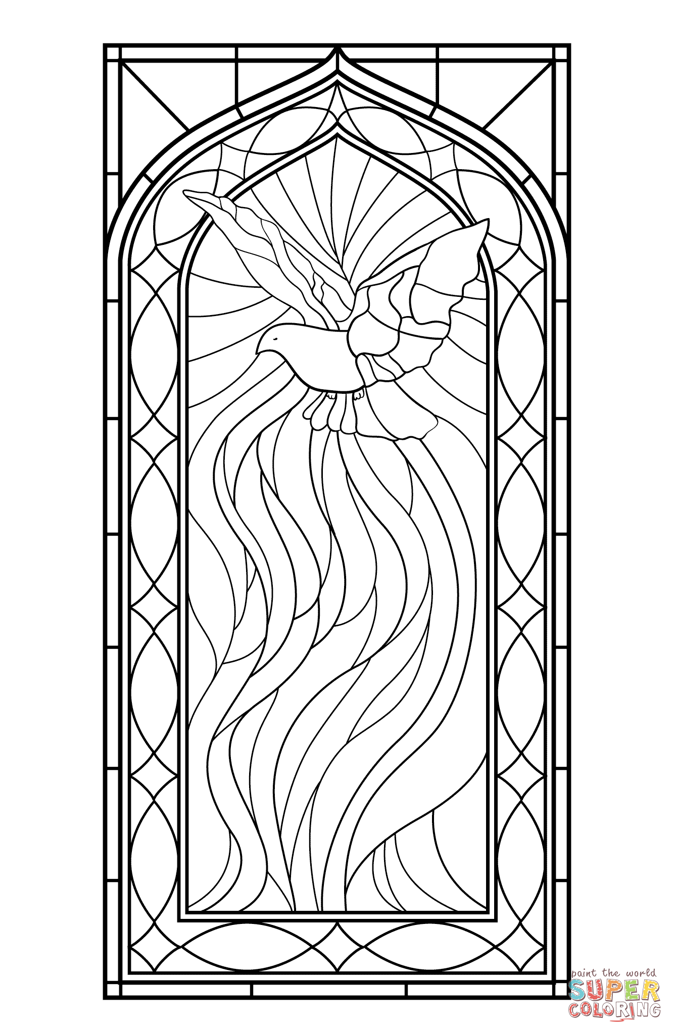 Christmas Stained Glass Coloring Pages