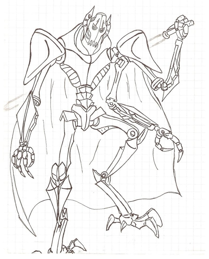Star Wars General Grievous Coloring Pages At GetColorings Free Printable Colorings Pages
