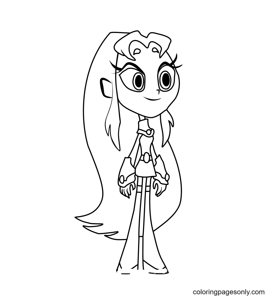 Starfire Coloring Page Free Printable Coloring Pages