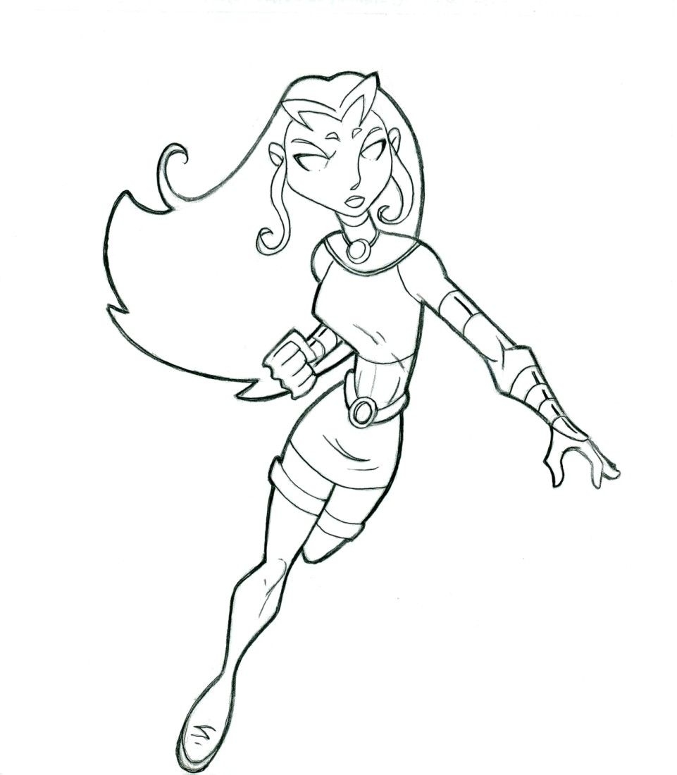 Starfire Coloring Pages Coloring Home