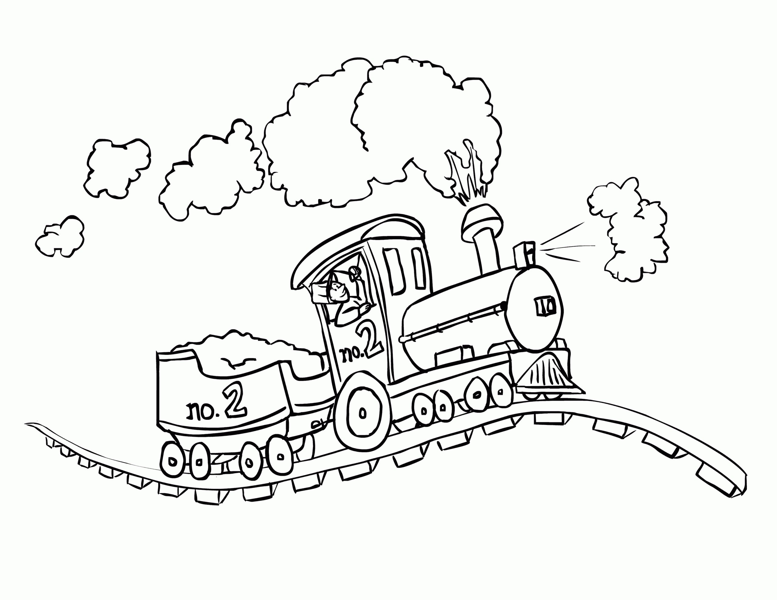 Steam Train Coloring Pages HiColoringPages