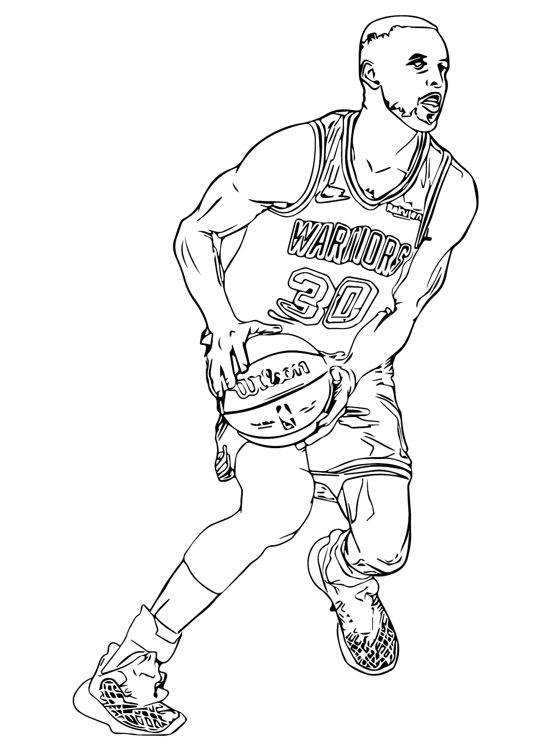 Stephen Curry Play Basketball Coloring Page Curry Coloring Page Page For Kids And Adults