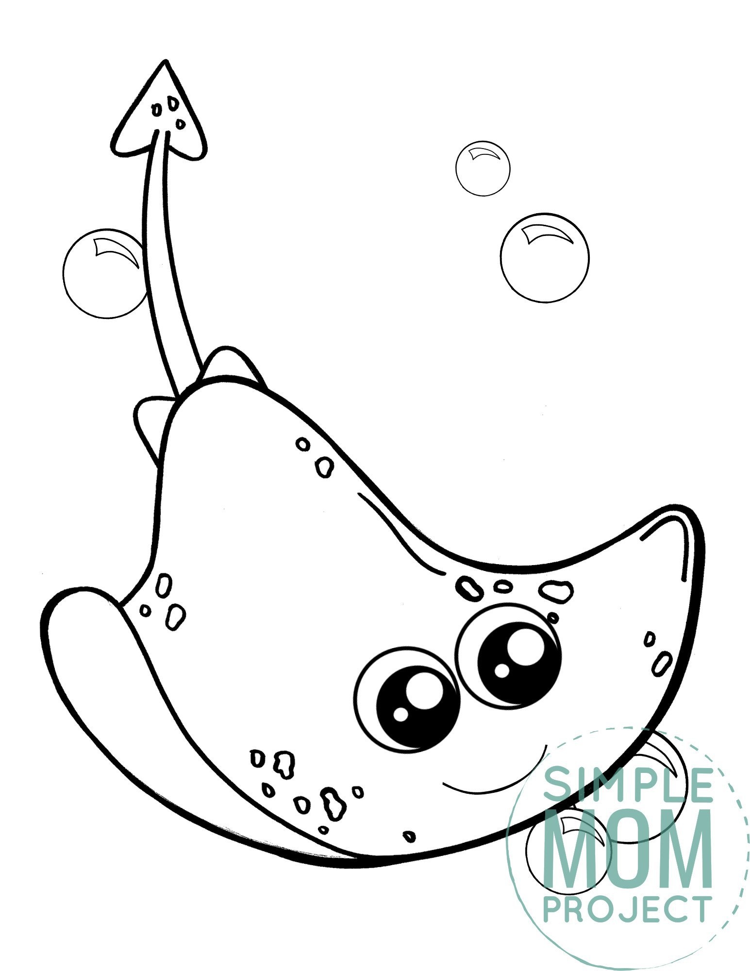 Sting Ray Coloring Pages