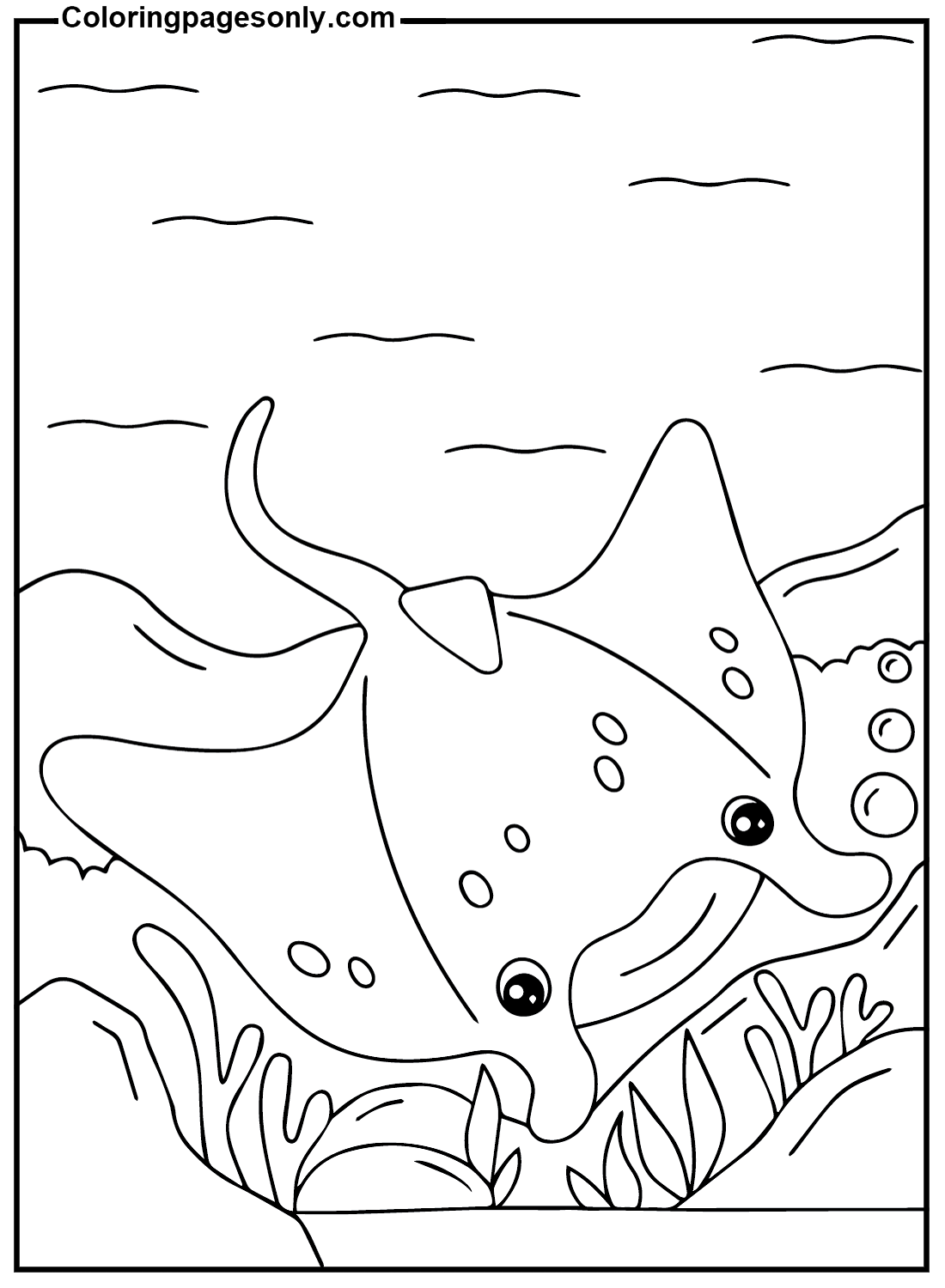 Stingray Coloring Page