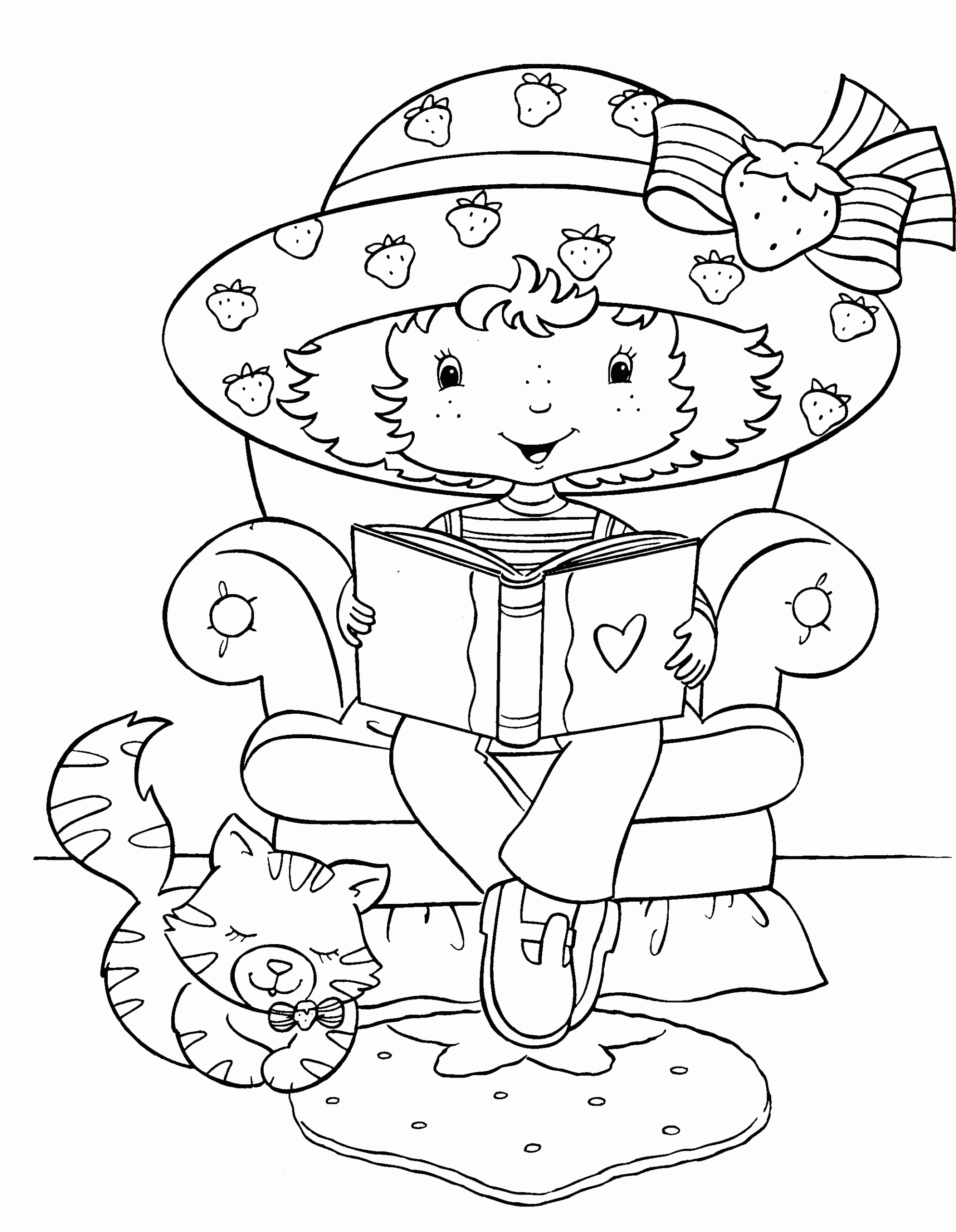 Strawberry Shortcake Coloring Page For Kids Strawberry Shortcake Coloring Pages For Kids