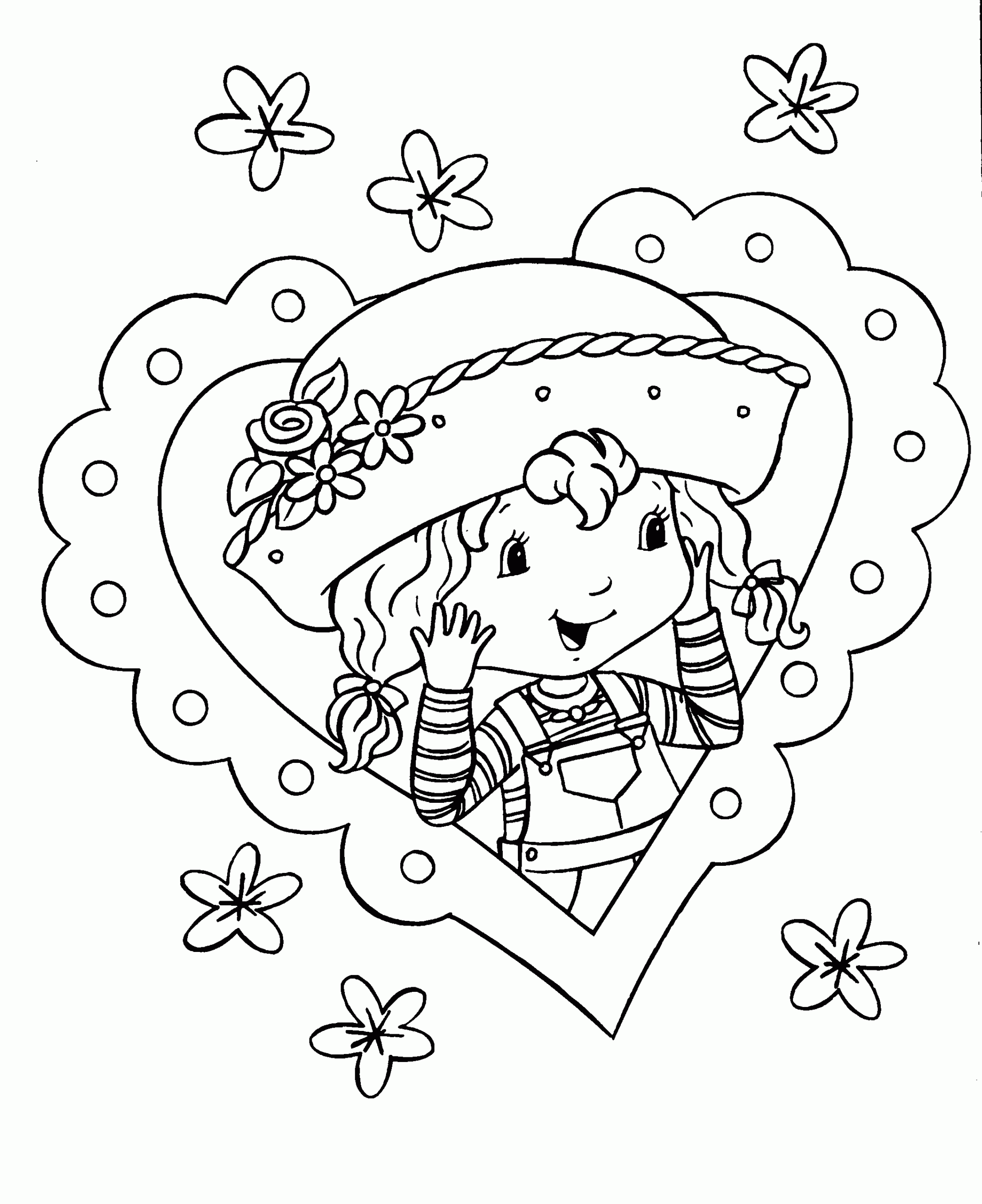 Strawberry Shortcake Coloring Page To Print Strawberry Shortcake Coloring Pages For Kids