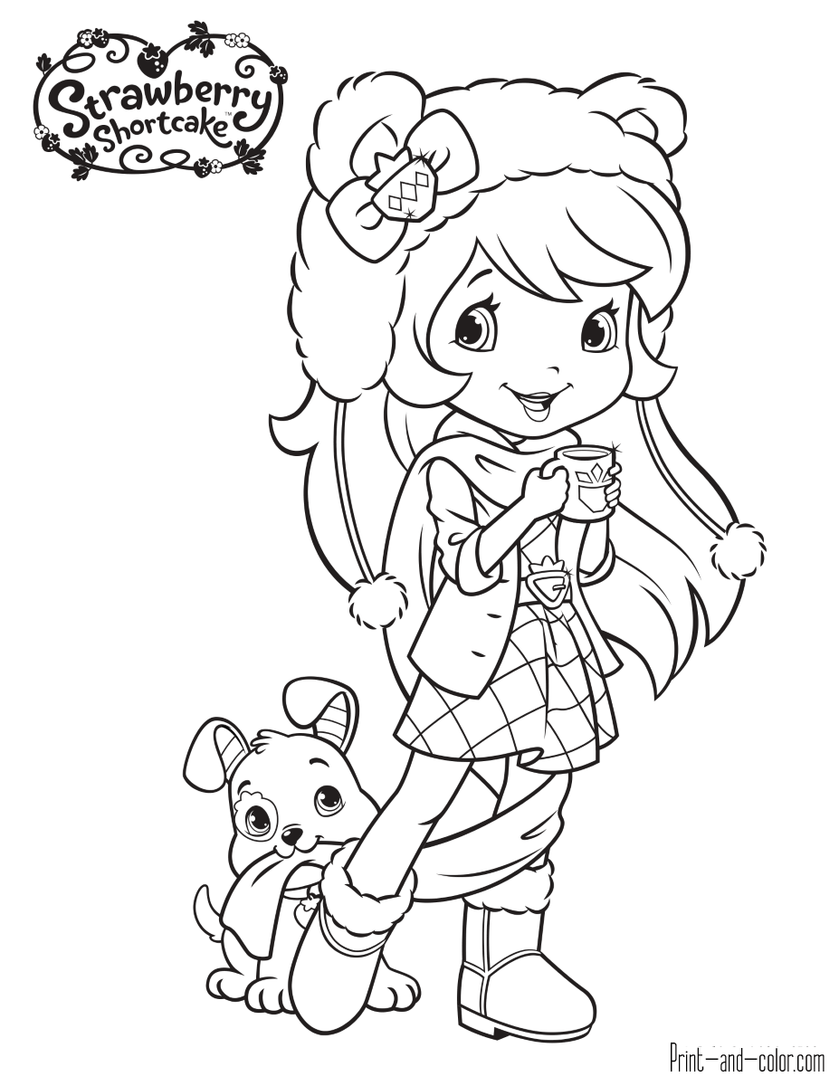 Strawberry Shortcake Free Coloring Pages