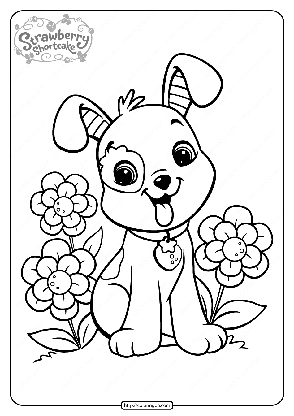 Strawberry Shortcake Pupcake Coloring Pages