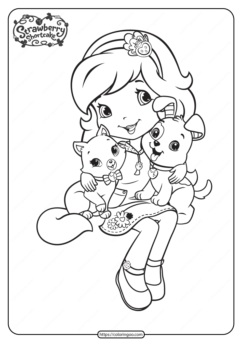 Strawberry Shortcake Pupcake Coloring Pages