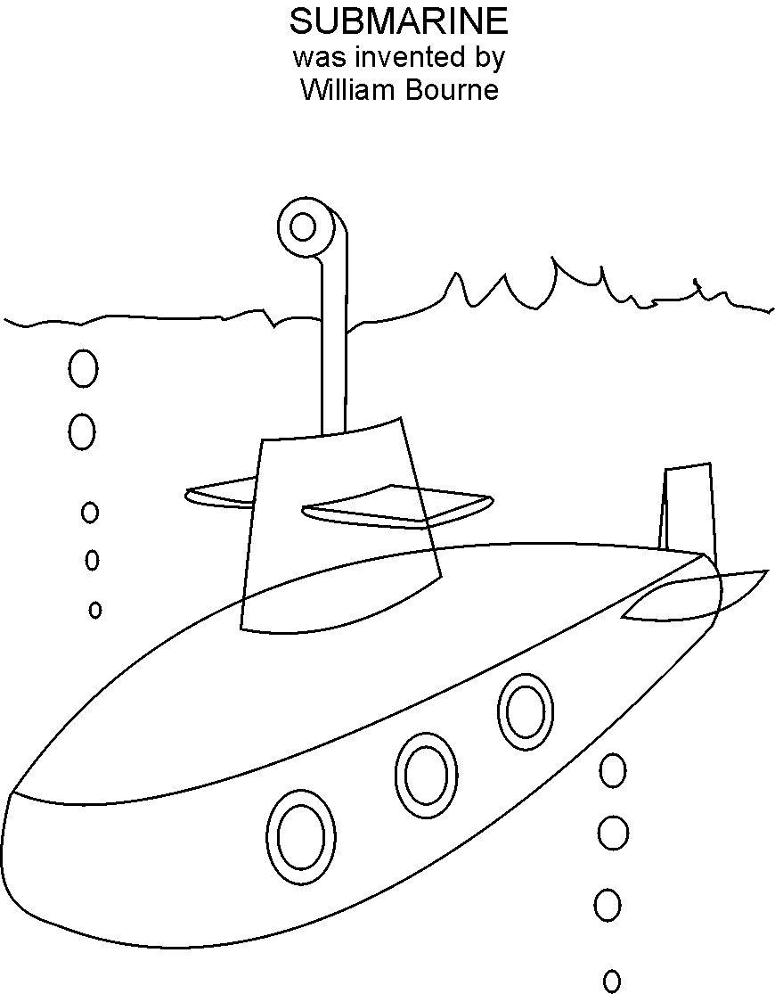 Submarine Coloring Page