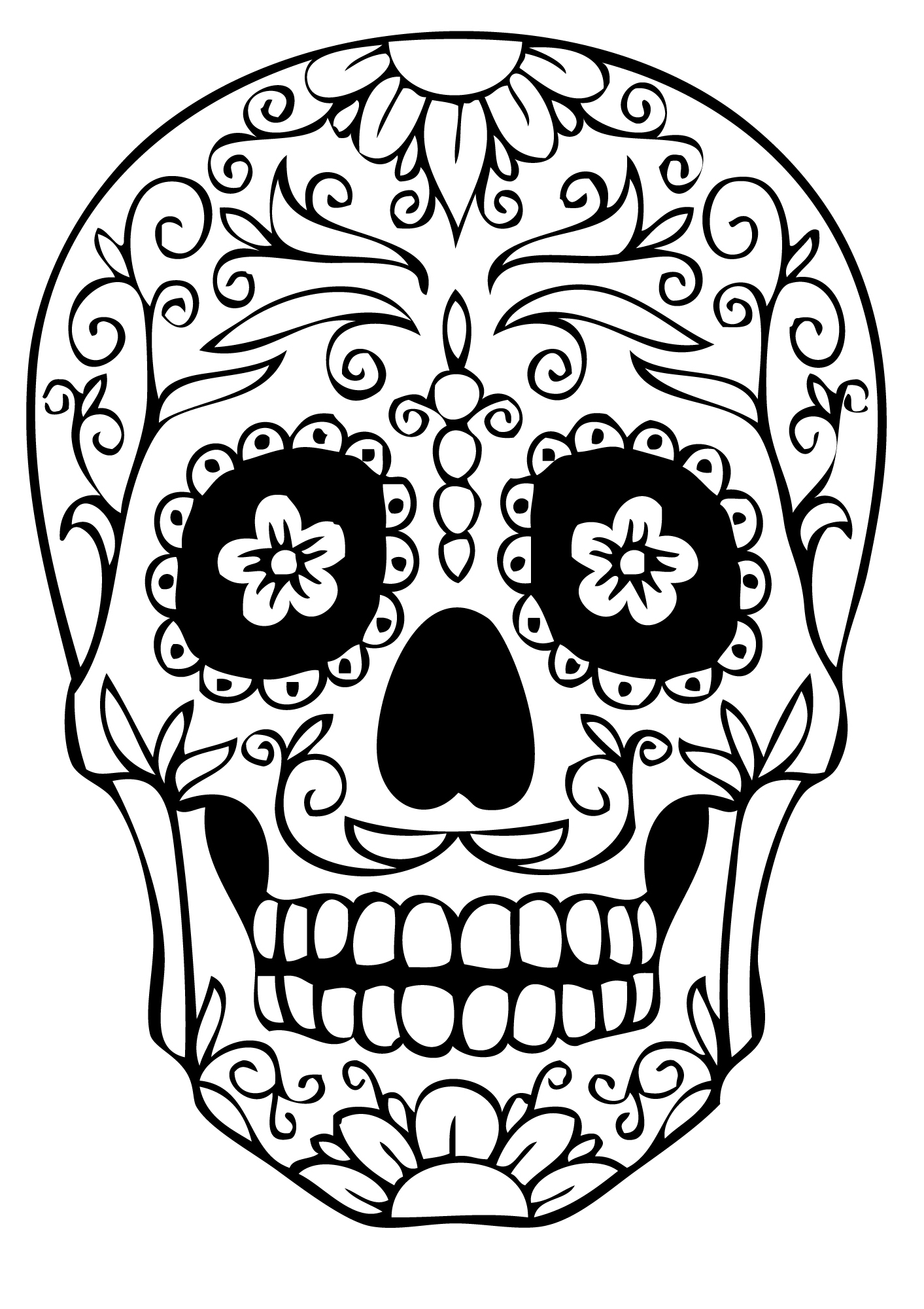 Sugar Skull Girl Coloring Pages