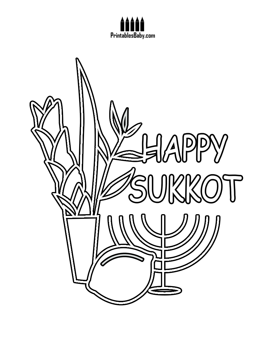 Sukkot Coloring Page Sketch Coloring Page
