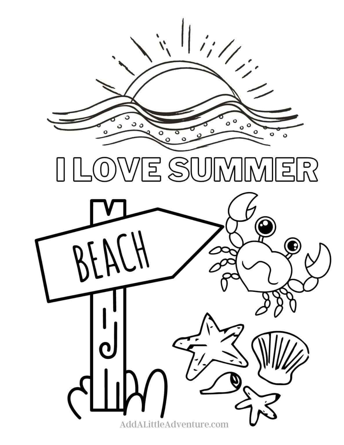 Summer Coloring Pages For Kids Download Your Free PDF