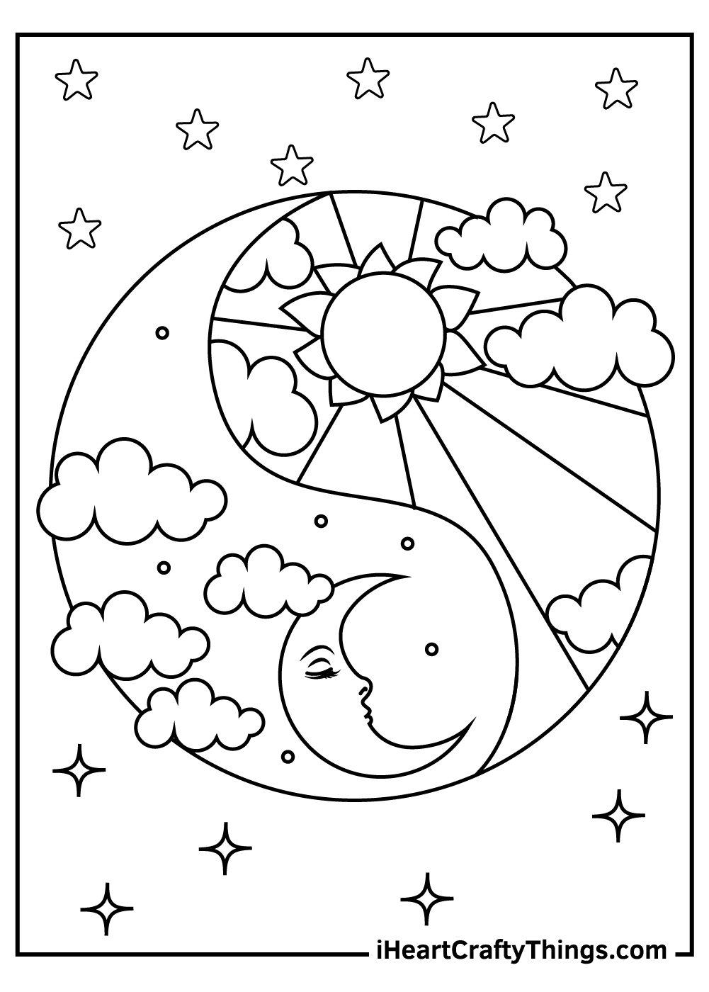 Sun And Moon Coloring Pages Updated 2021