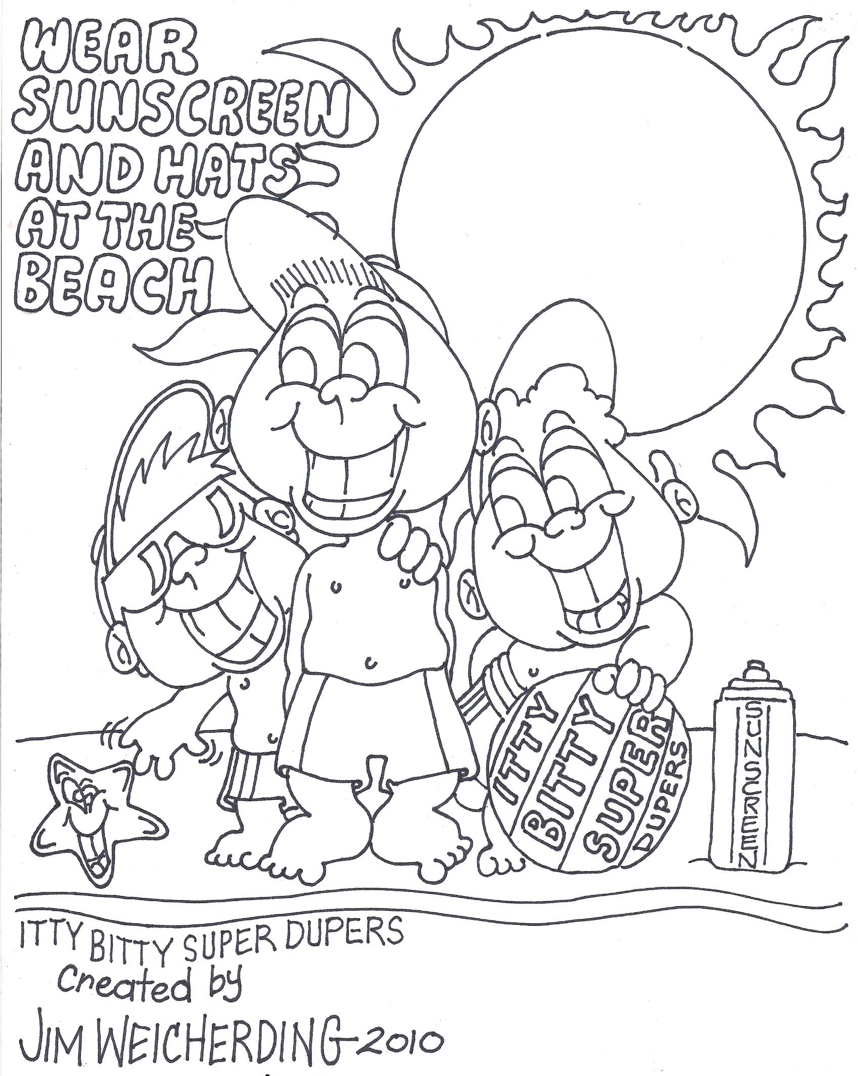 Sun Safety Coloring Pages Coloring Home