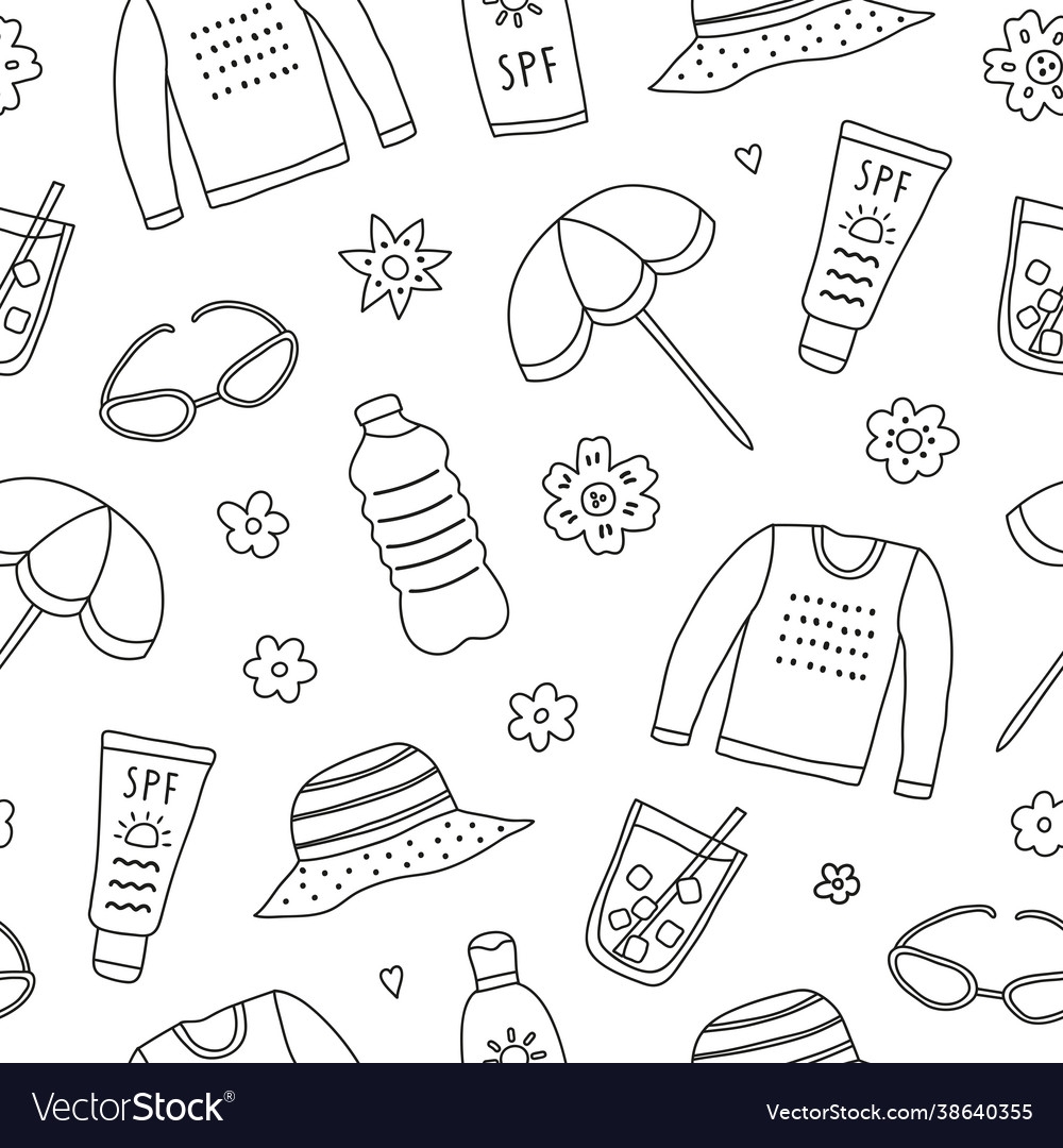 Sun Safety Coloring Pages