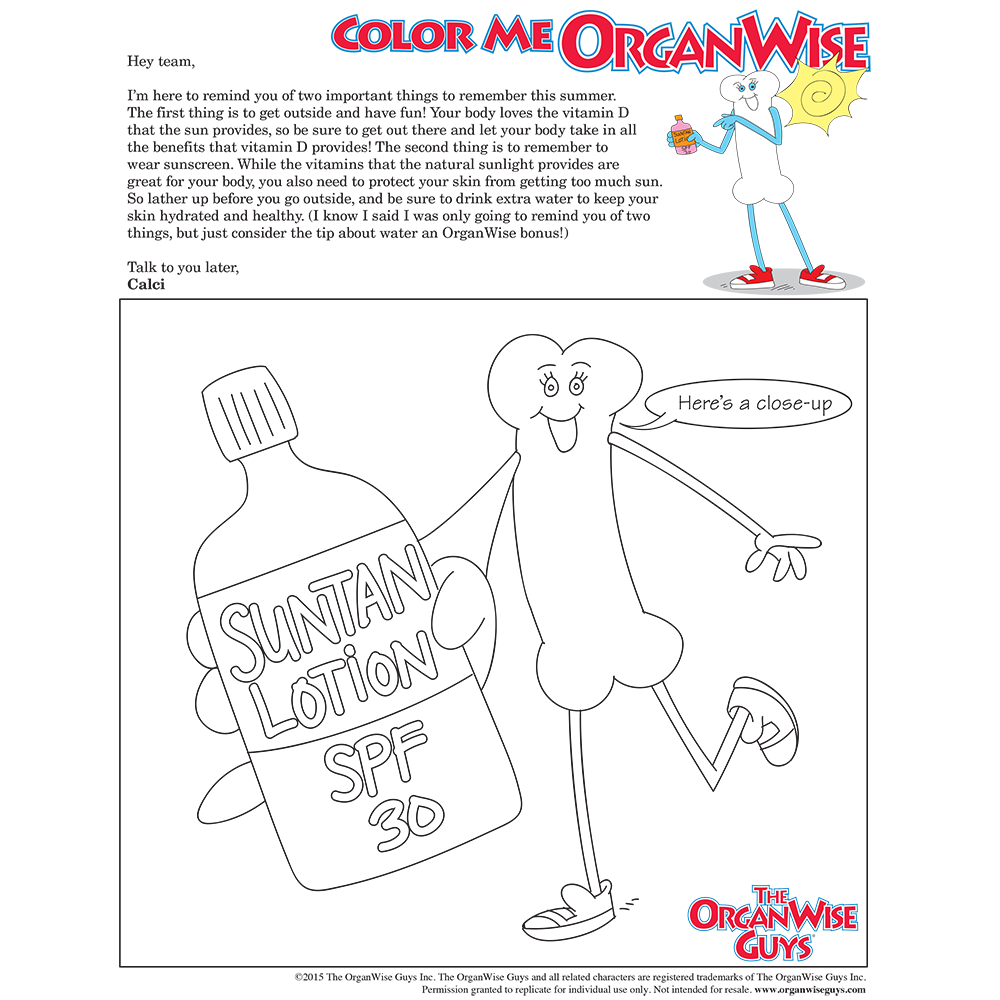 Sun Safety Coloring Pages