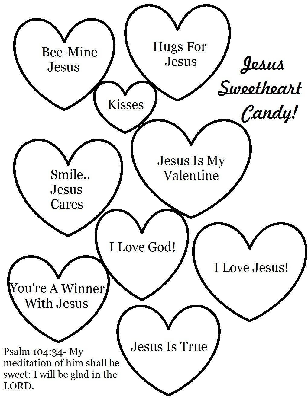 Sunday School Valentine Coloring Pages