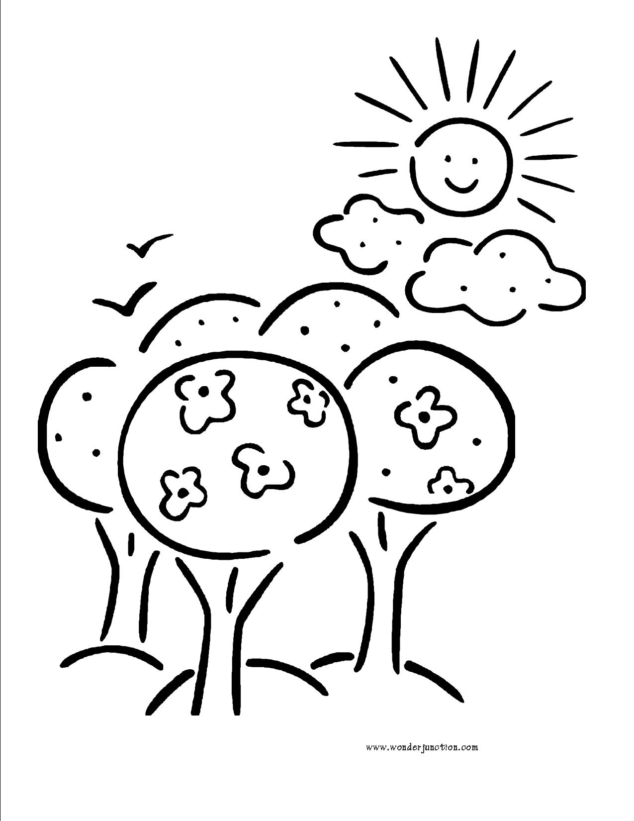 Sunny Day Coloring Pages