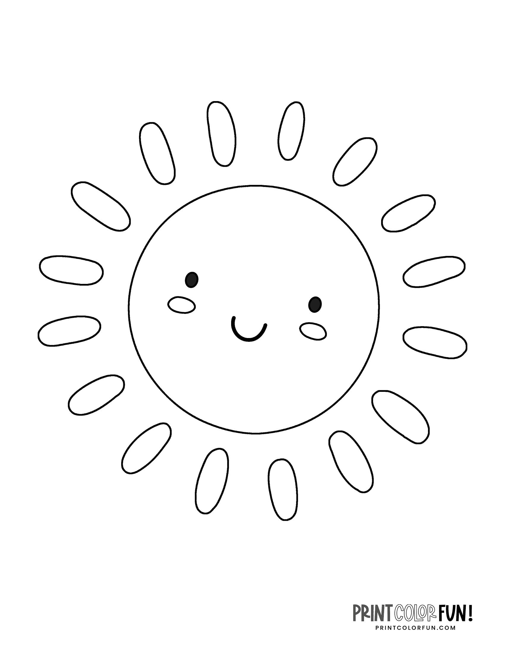 Sunshine Coloring Pages Printable