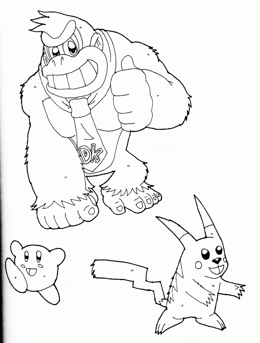 Super Smash Bros Coloring Pages Coloring Home