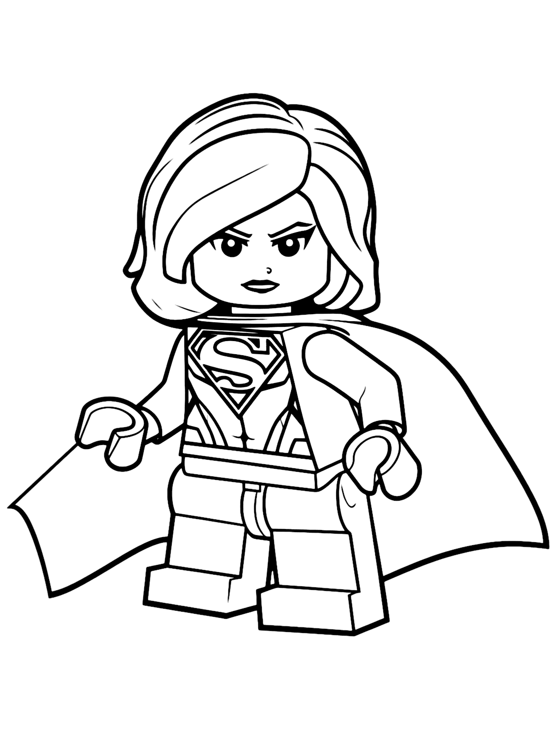 Supergirl Lego Coloring Online Free