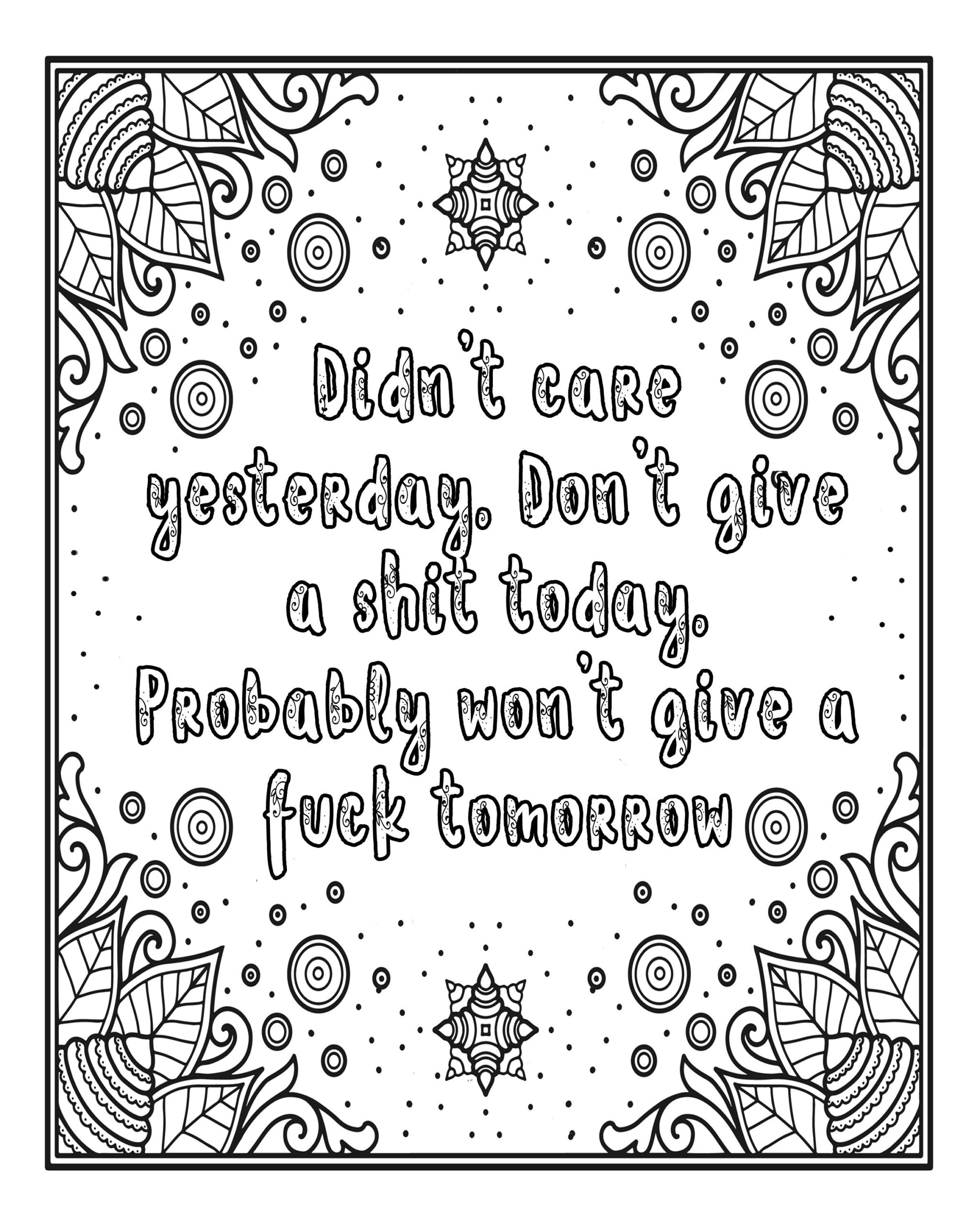 Coloring Pages With Words