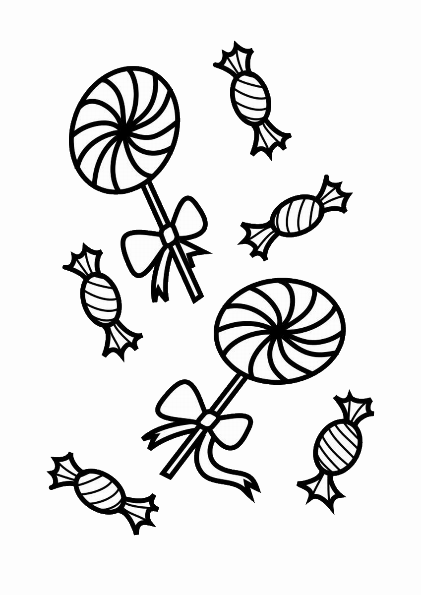 Candy Coloring Page