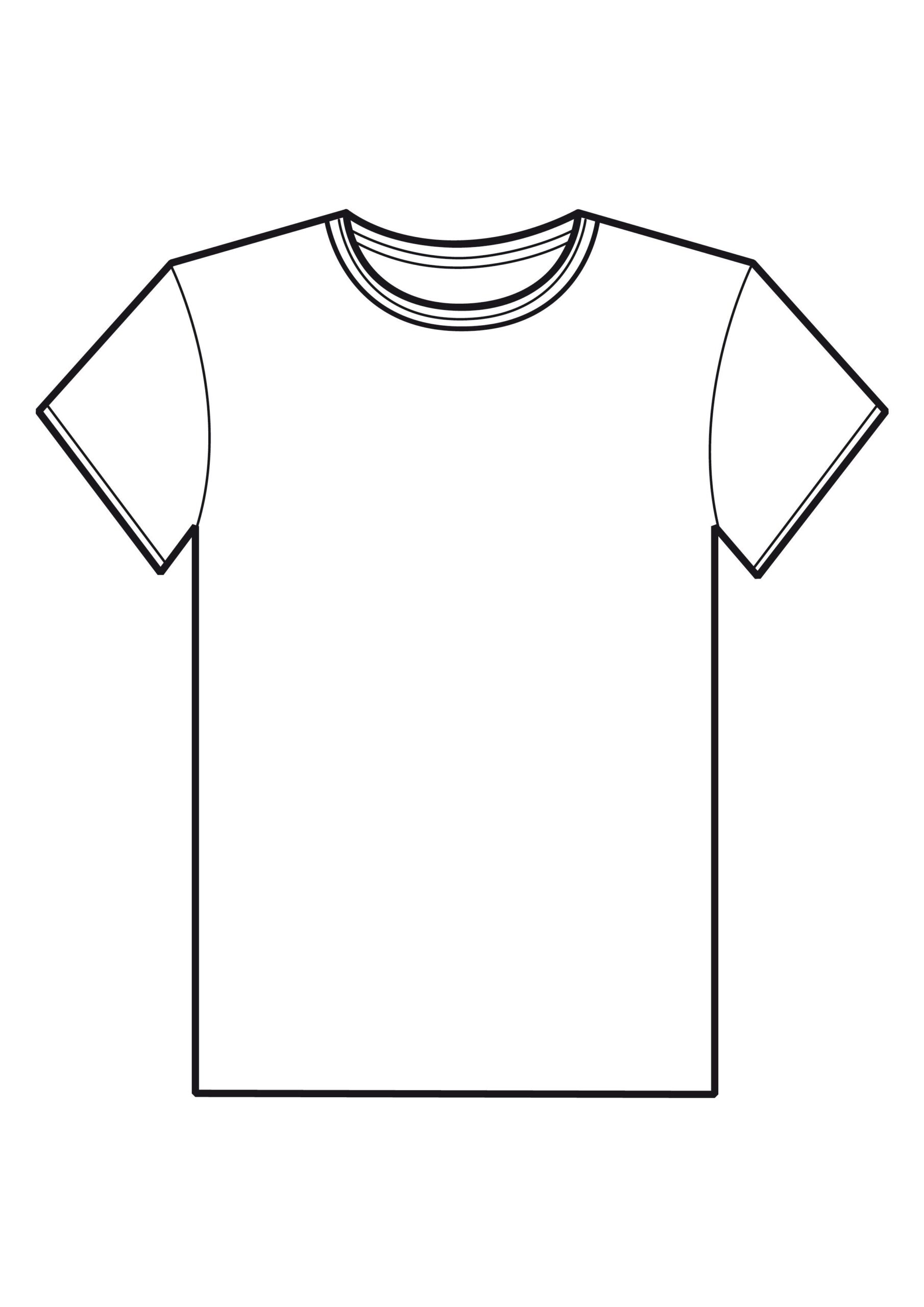 T Shirt Coloring Page Printable Thekidsworksheet