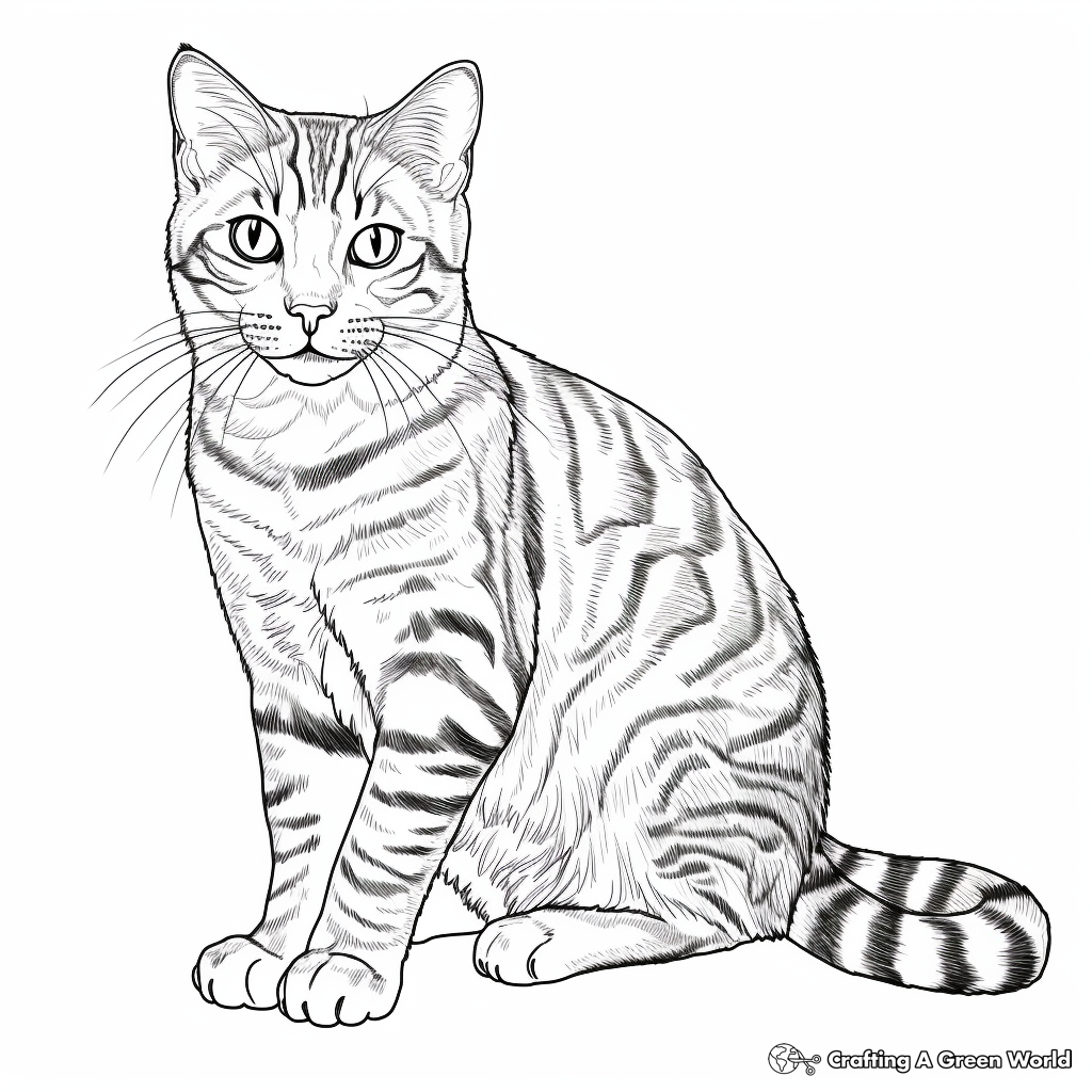 Tabby Cat Coloring Pages Free Printable